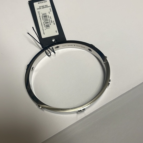 Kate Spade Spot the Spade Silver Tone Bangle - Picture 3 of 9